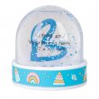 Boule à neige avec photo de bébé - Turquoise