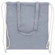 Bolsa mochila de algodón reciclado azul claro