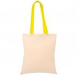 Bolsa de tela con asas largas - Algodón 105g - Color Amarillo - Pack de 5 uds