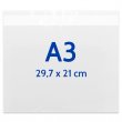 Sac en plastique avec fermeture adhésive A3 - Pack de 50 pcs