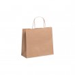 Bolsa de papel reciclado kraft - 22x23x9cm