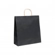 Bolsa de papel reciclado negra de 25 x 30,5 x 11 cm - Pack de 10 uds