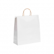 Bolsa de papel reciclado blanca de 25 x 30,5 x 11 cm - Pack de 10 uds