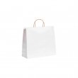 Bolsa de papel reciclado blanca de 22 x 23 x 9 cm - Pack de 10 uds