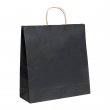 Bolsa de papel reciclado negra de 32 x 40 x 12 cm - Pack de 10 uds
