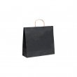 Bolsa de papel reciclado negra de 22 x 23 x 9 cm - Pack de 10 uds