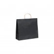 Bolsa de papel reciclado negra - 22x23x9cm