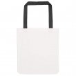 Bolsa tote de tela canvas sublimable asas negras