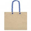 Sac pour sublimation imitation jute avec poignées de corde - Bleu