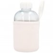 Jerrycan en verre 600 ml avec manchon sublimable Soft Shell blanc