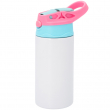 Sublimation Kids Water Bottle - Pink and Turquoise Cap