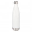 Sublimation Water Bottle with silver base - 550ml - Insulated - Stainless Steel - White