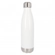 Gourde isotherme inox blanc sublimable à base argentée de 500ml