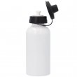 Bidón de aluminio blanco 600ml con tapón dosificador