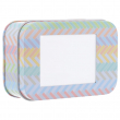 Boîte métallique multicolore avec cadre photo 4,5x6cm