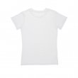 T-shirt femme à manches courtes en coton au toucher 190g sublimable - Blanc T/M