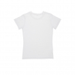 T-shirt femme à manches courtes en coton au toucher 190g sublimable - Blanc T/S