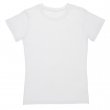 T-shirt femme à manches courtes en coton au toucher 190g sublimable - Blanc T/XL