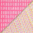 Carton Scrapbooking motif Mosaïque rose et jaune 225g - Lot de 12 unités