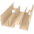 Cardboard Divider for 3 Bottles for Use with Box B7