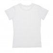 T-shirt femme à manches courtes en coton au toucher 190g sublimable - Blanc T/L