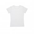T-shirt femme à manches courtes en coton au toucher 190g sublimable - Blanc T/S