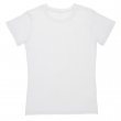 T-shirt femme à manches courtes en coton au toucher 190g sublimable - Blanc T/XL