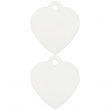 Sublimation Dog Tag - Heart - Double Sided - 30x35mm