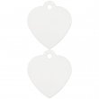 Médaille de chien sublimable cœur double face - 30x35mm