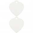 Sublimation Dog Tag - Heart - Double Sided - 30x35mm