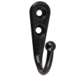 Porte-manteau mural en acier 28x40mm - Noir