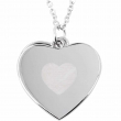 Collar colgante sublimable con corazón grabado - Corazón