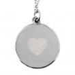 Sublimation Necklace with Heart Engraving - Double Round Shape