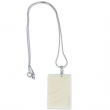 Sublimation Mother-of-Pearl Pendant & Chain - Rectangular