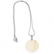 Sublimation Mother-of-Pearl Pendant & Chain - Round