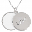 Sublimable Double Round Pendant Necklace 