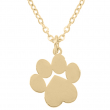 Pet Pendant Necklace for Engraving - Gold Paw