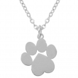 Pet Pendant Necklace for Engraving - Silver Paw
