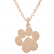 Pet Pendant Necklace for Engraving - Rose Gold Paw