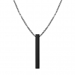 Collar rectangular vertical 5x39mm para grabado - Negro