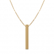 Collar rectangular vertical 5x39mm para grabado - Oro