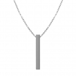 Collar rectangular vertical 5x39mm para grabado - Plata