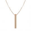 Collar rectangular vertical 5x39mm para grabado - Oro rosa