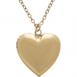 Sublimable Heart Locket Necklace for Engraving - Gold