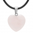Collier coeur Quartz 20x20mm