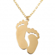 Feet Necklace for Engraving - Gold