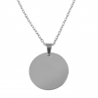 Collier en forme de médaille ronde Ø20mm pour gravure - Argent