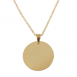 Collier en forme de médaille ronde Ø20mm pour gravure - Or