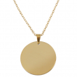 Collier en forme de médaille ronde Ø25mm pour gravure - Or