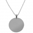 Collier en forme de médaille ronde Ø25mm pour gravure - Argent
